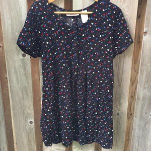 Oh! Mamma vintage black floral maternity top - size M